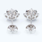 GL Hiphop Jewelry  925 Sterling Silver VVS Round Cut Emerald Cut Moissanite Stud Flower Shape Earring